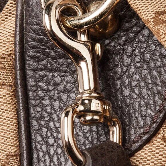 Gucci Beige/Brown GG Canvas Medium Sukey Boston Bag w/Strap - Picture 11 of 12